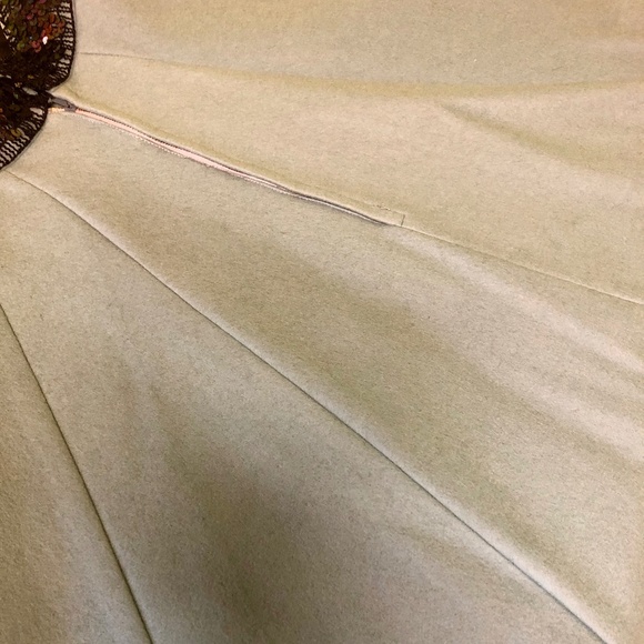 Casino night CIRCLE SKIRT from the 50's, wool felt, blue. Size XS. Rockabilly - Picture 9 of 16